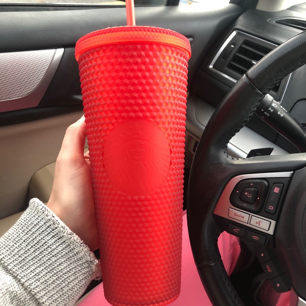 Matte Red Studded Starbucks Tumbler
